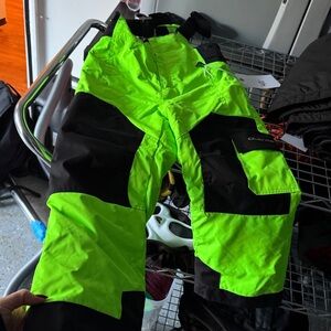 Obermeyer Kids Neon Green and Black Snow Pants